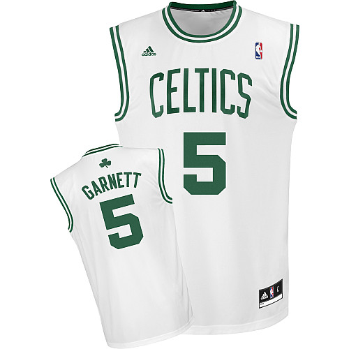  NBA Boston Celtics 5 Kevin Garnett New Revolution 30 Home White Jersey